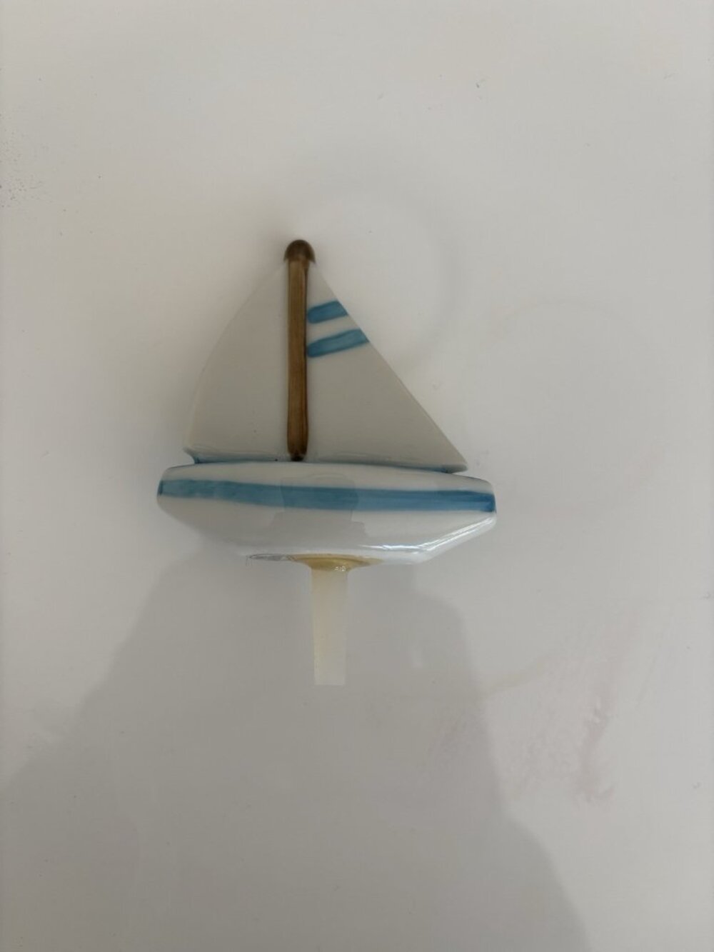 Nora Fleming Mini Retired Blue Sailboat A136 "Sail Me Away" Nautical Beach - Picture 3 of 5